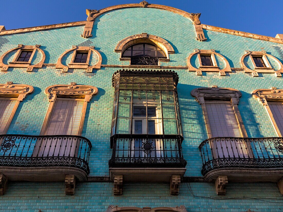 Typisches Haus mit Balkonen in Zafra. Badajoz. Spanien. Europa.