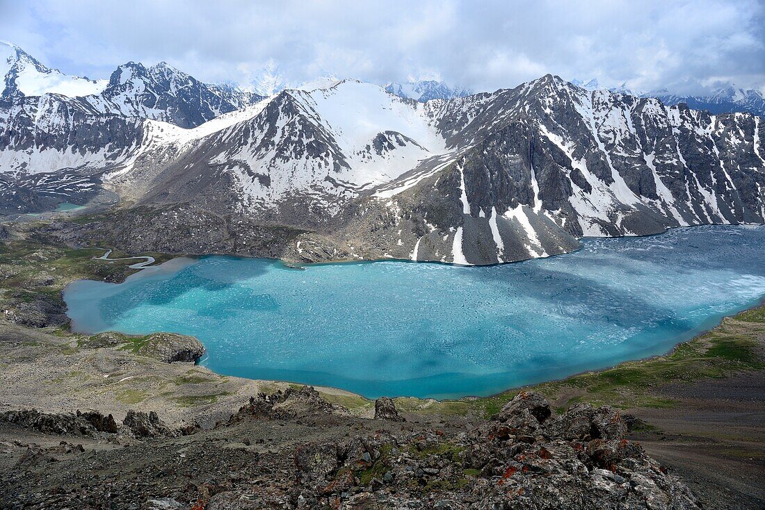 Ala Kol lake 3500 masl in Tien Shan mountains,Kyrgyzstan.