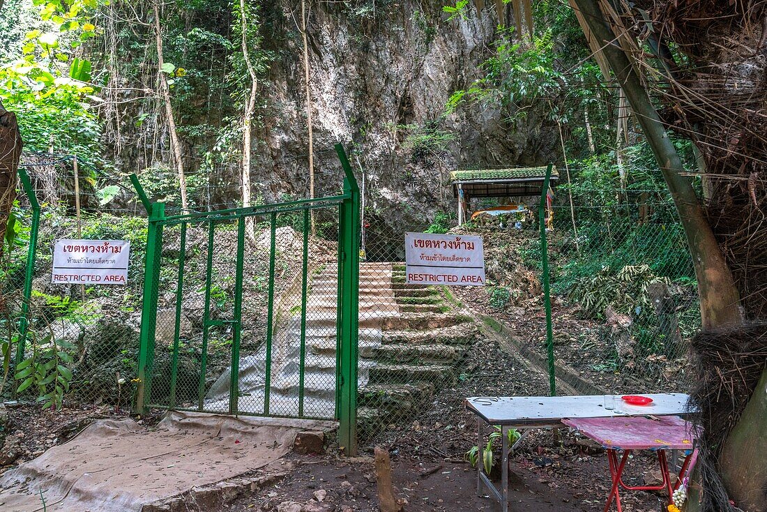 Thum Luang-Khun Nang Non Forest Park, Maesai, wo 12 Jungen und ihr Fußballtrainer am 11. Juli 2018 aus einem Vorfall in der Thai-Höhle gerettet wurden.