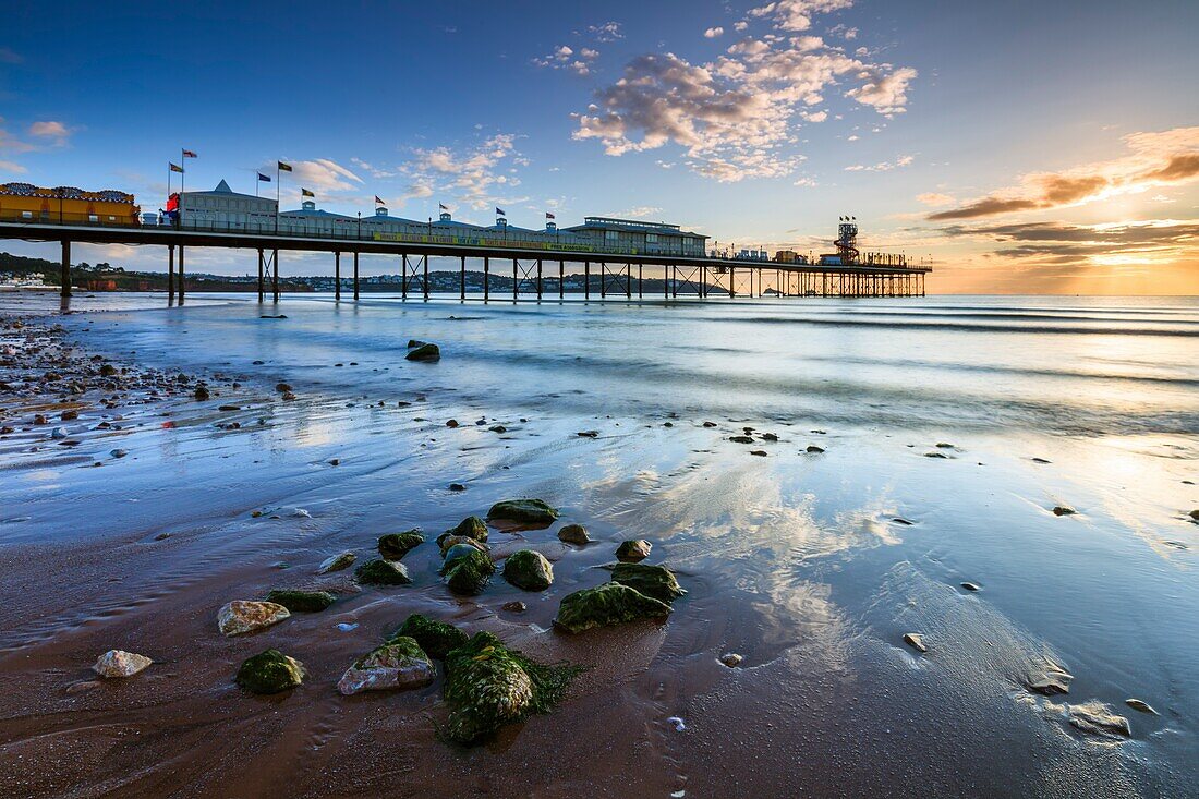 Paignton Pier captured shortly after sunrise on a morning in mid September.