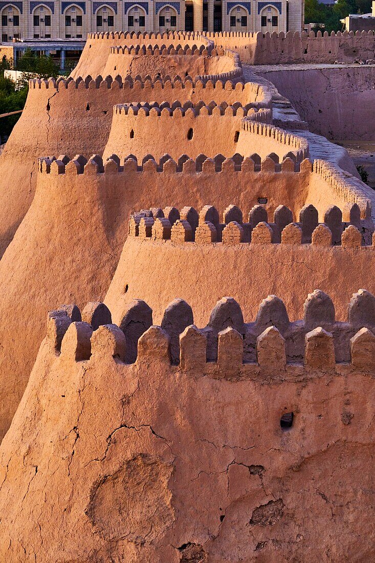 Uzbekistan,Khiva,Unesco World Heritage,wall of the city.