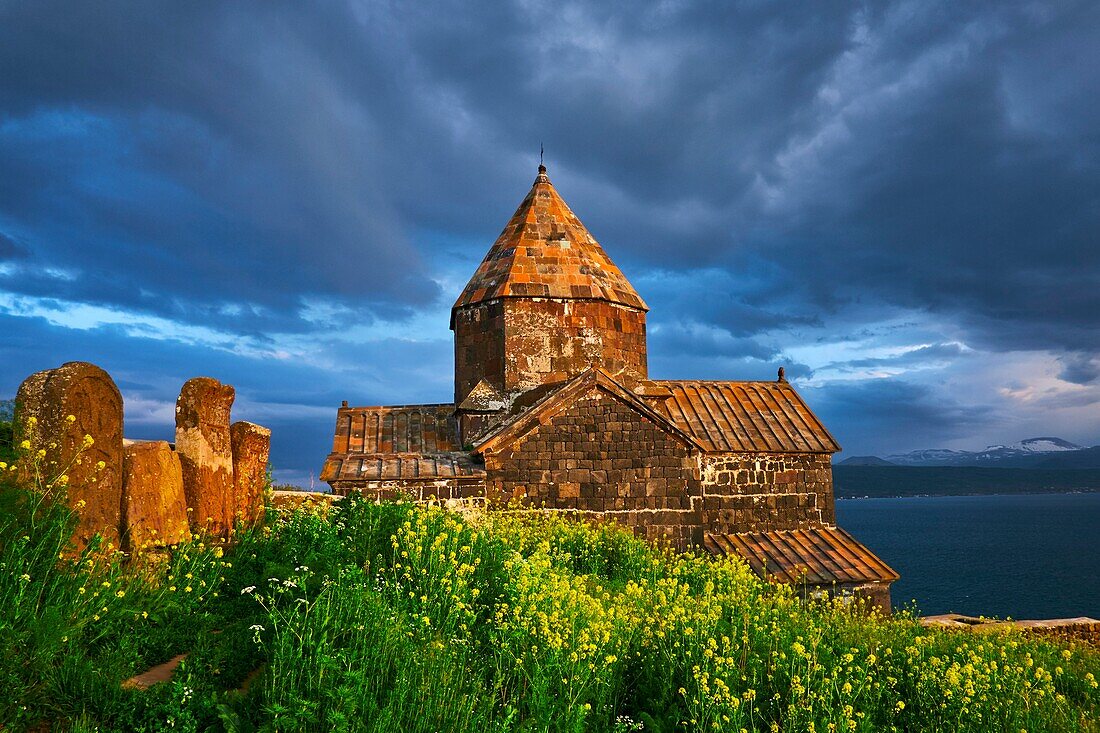 Armenia,Gegharkunik province,Sevan Lake,Sevanavank church.