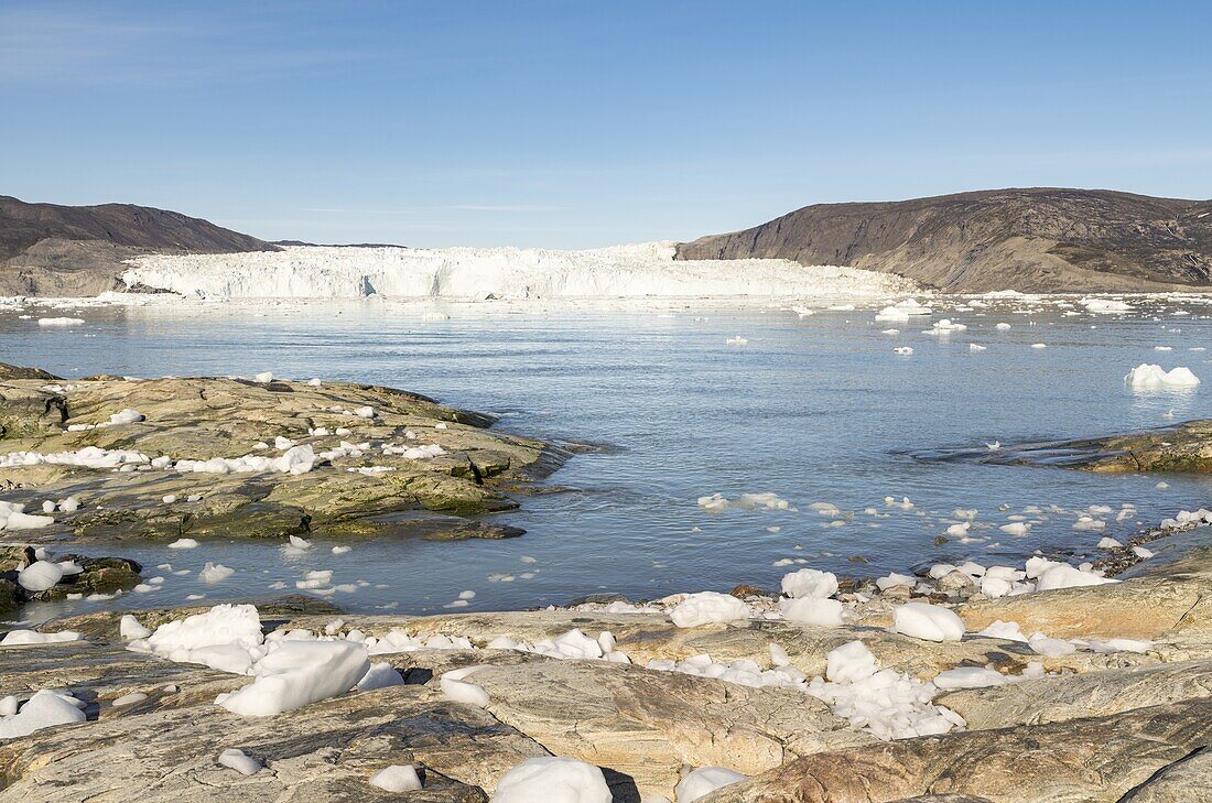 Eqip Glacier (Eqip Sermia or Eqi Glacier) in Greenland. Polar Regions,Denmark,August.