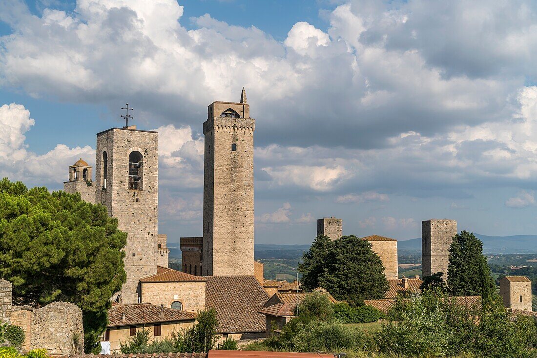 medieval tower houses of San Gimignano,Tuscany,Italy.