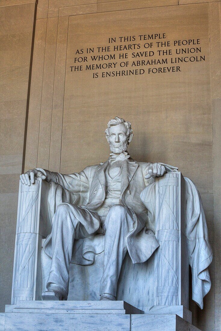 Statue of Abraham Lincoln,Lincoln Memorial,Washington D.C.,USA