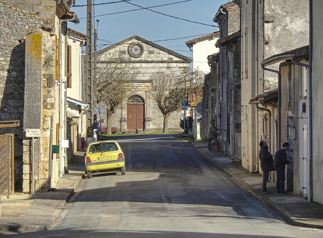 Quiet steet,Laparade,Lot-et-Garonne Department,Nouvelle Aquitaine,France.