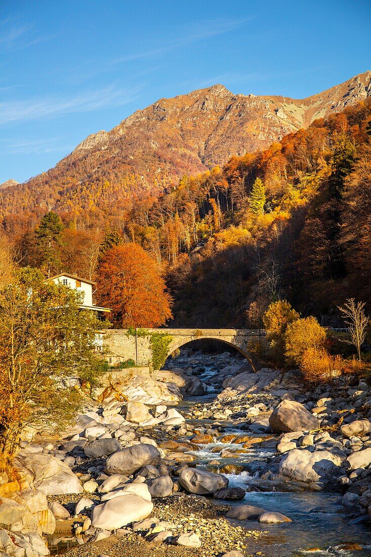 Fluss Cervo, Valle Cervo, Biella, Piemont, Italien, Europa