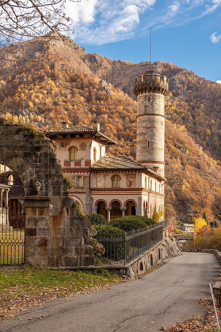 Burg von Rosazza, Val di Cervo, Biella, Piemont, Italien, Europa