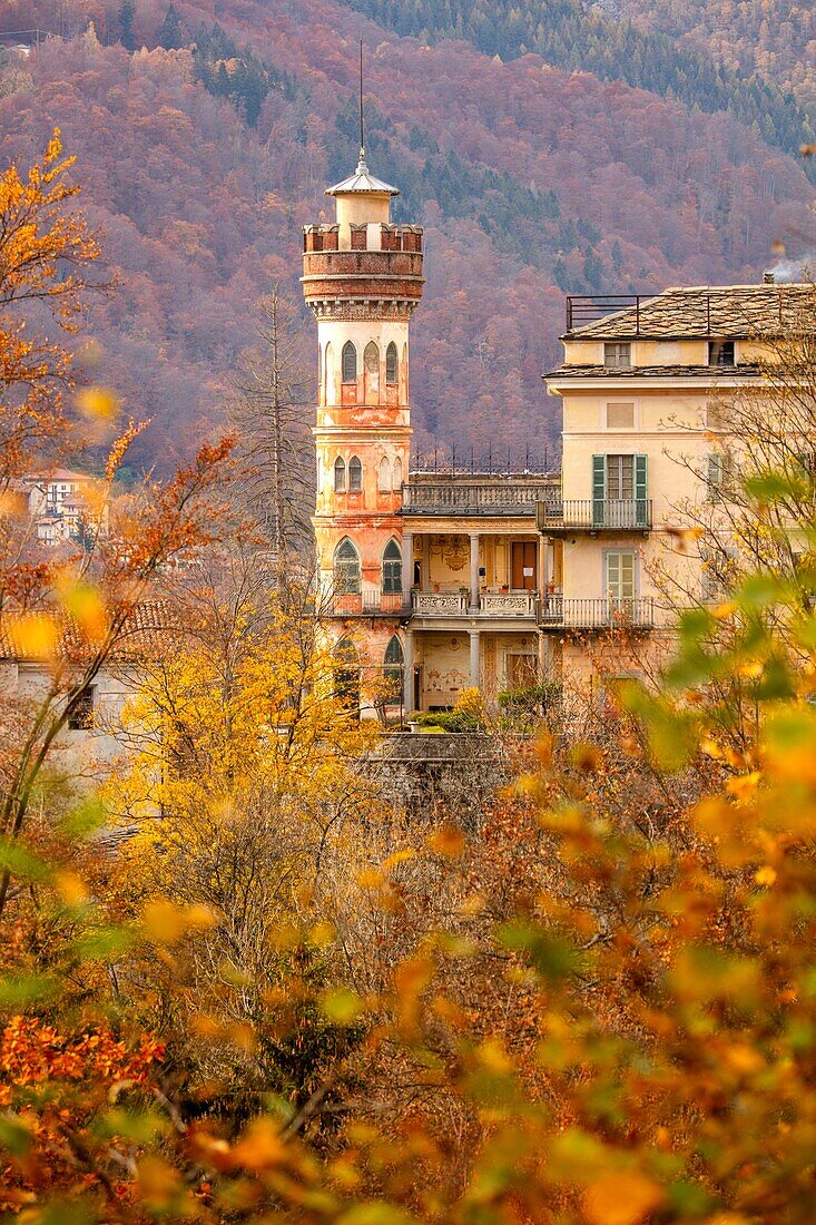 Burg von Roreto, Val di Cervo, Biella, Piemont, Italien, Europa