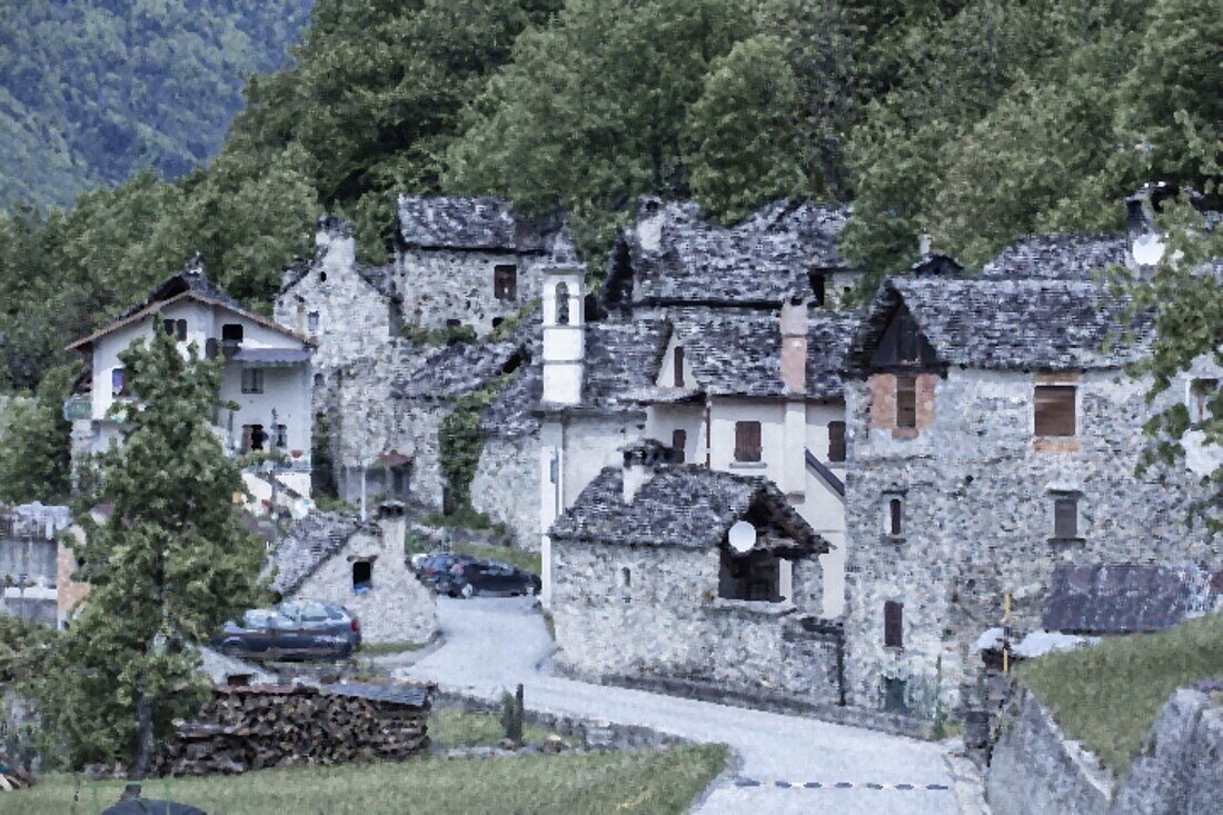 Hamlet of Nava, Montecrestese, Val d'Ossola, V.C.O. (Verbano-Cusio-Ossola), Piedmont, Italy, Europe