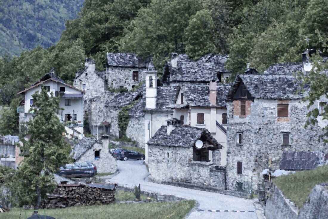 Weiler Nava, Montecrestese, Val d'Ossola, VCO (Verbano-Cusio-Ossola), Piemont, Italien, Europa