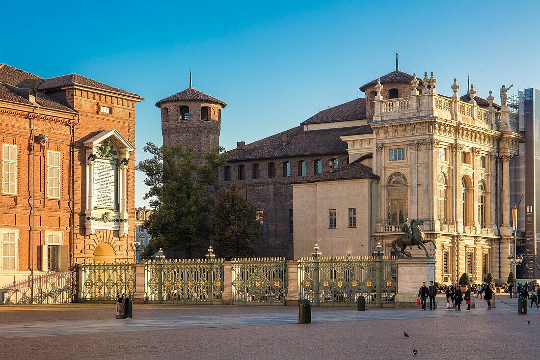 Piazza Castello, Turin, Piedmont, Italy, Europe