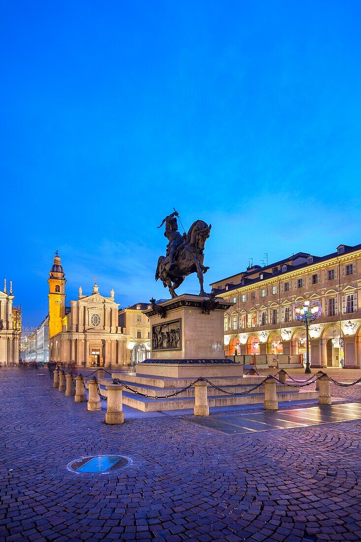 Piazza San Carlo, Turin, Piemont, Italien, Europa