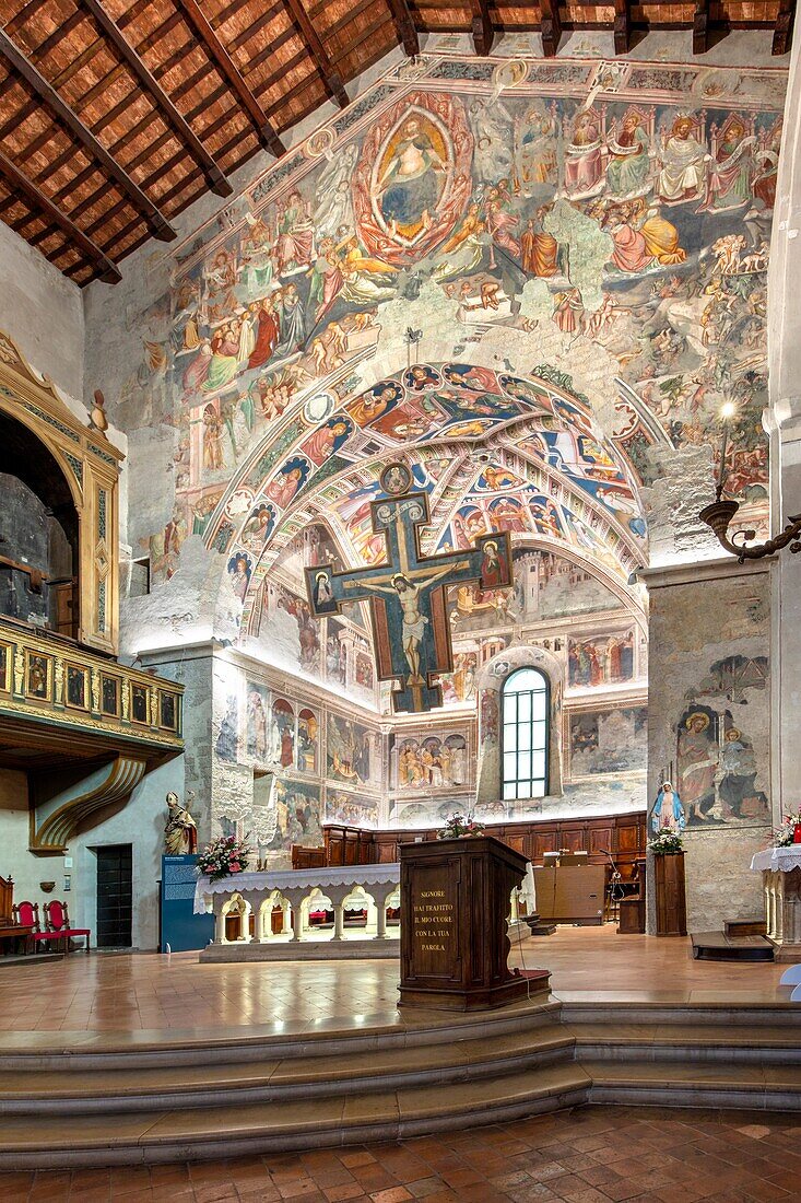 Ottaviano Nelli, Geschichten des Heiligen Augustinus und des Jüngsten Gerichts, Kirche Ant'Agostino, Gubbio, Provinz Perugia, Umbrien, Italien, Europa