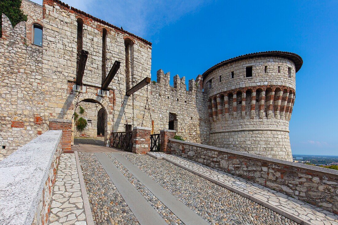 Das Schloss, Brescia, Lombardei (Lombardei), Italien, Europa