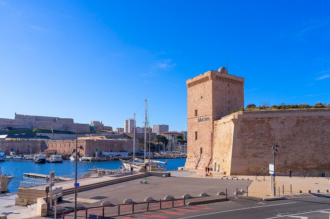 Quai du Port, Marseille, Provence-Alpes-Cote d'Azur, Frankreich, Mittelmeer, Europa