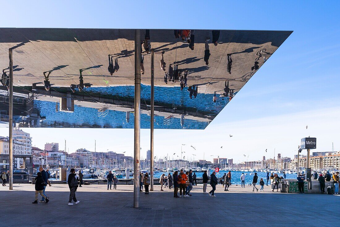 L'Ombriere by Norman Foster, Old Port, Marseille, Provence-Alpes-Cote d'Azur, France, Mediterranean, Europe