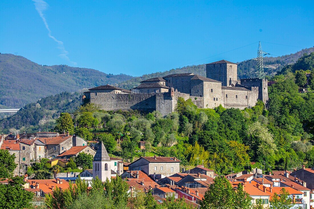 Das Schloss, Pontremoli, Massa-Carrara, Toskana, Italien, Europa