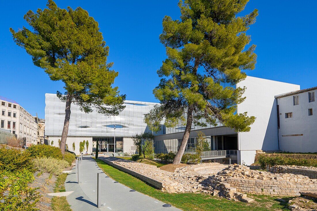 Das Musée de la Romanite, Nimes, Gard, Okzitanien, Frankreich, Europa