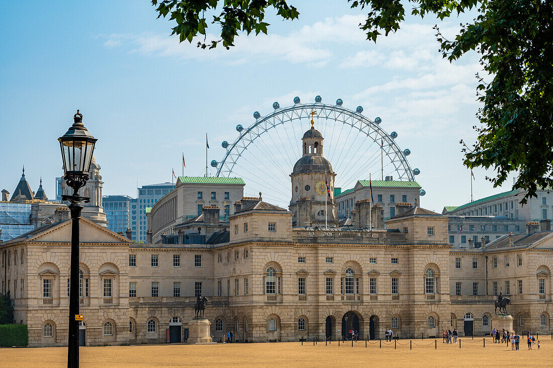 Horseguards Parade and The London Eye, London, England, United Kingdom, Europe