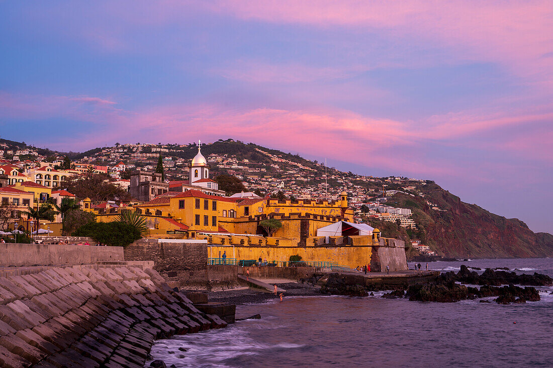 St. James Fort bei Sonnenuntergang, Funchal, Madeira, Portugal, Atlantik, Europa
