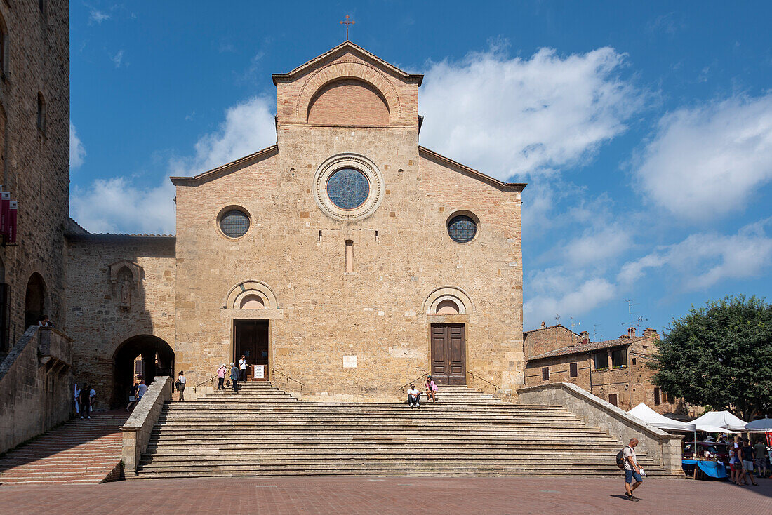 Dom von San Gimignano, Piazza del Duomo, Unesco-Welterbe, Toskana, Italien