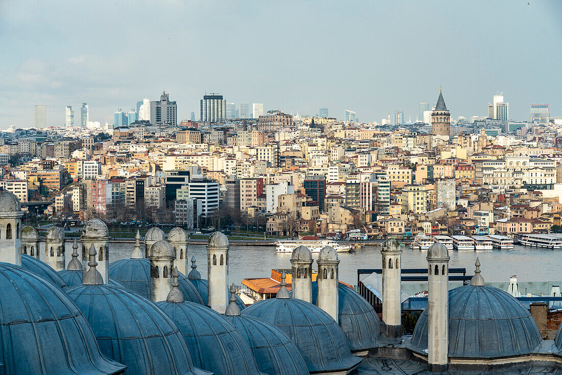 Turkey, Istanbul, Cityscape of European Side of Istanbul