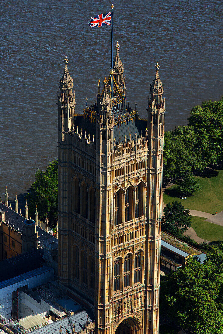 Großbritannien, London, Luftaufnahme des Victoria Tower