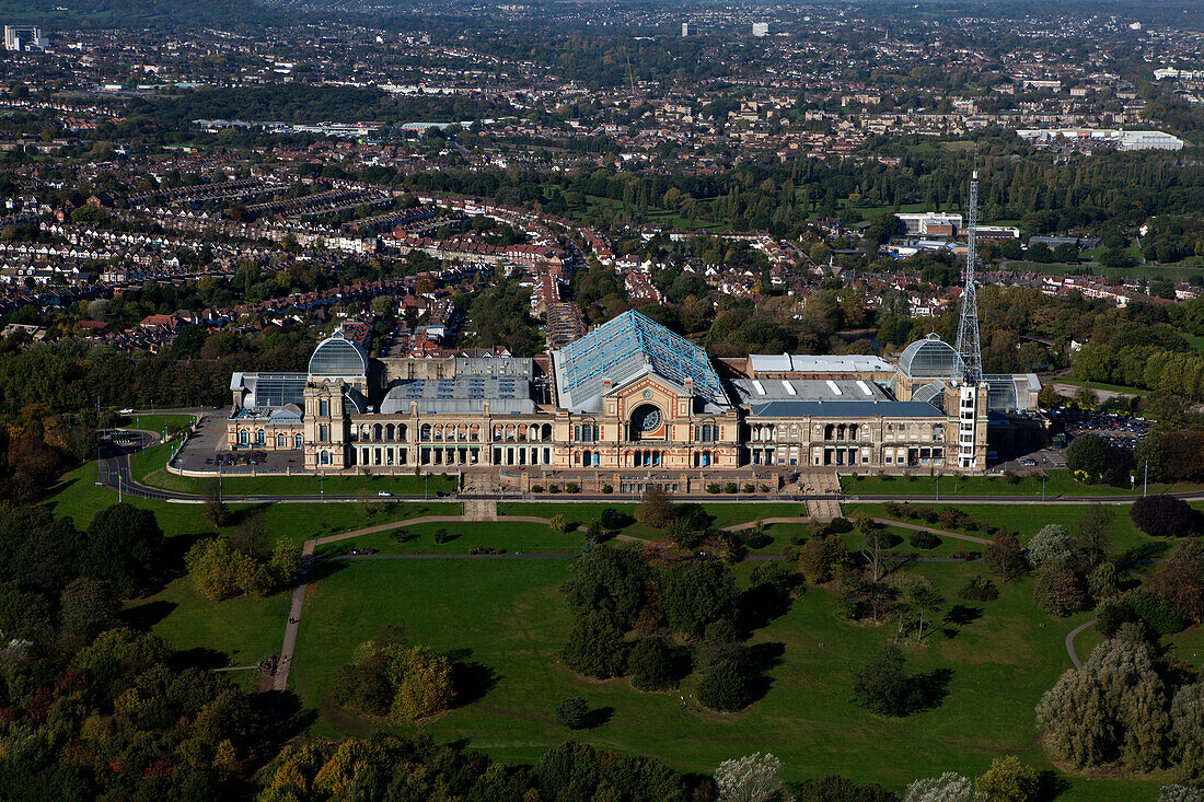 Großbritannien, London, Luftaufnahme des Alexandra Palace