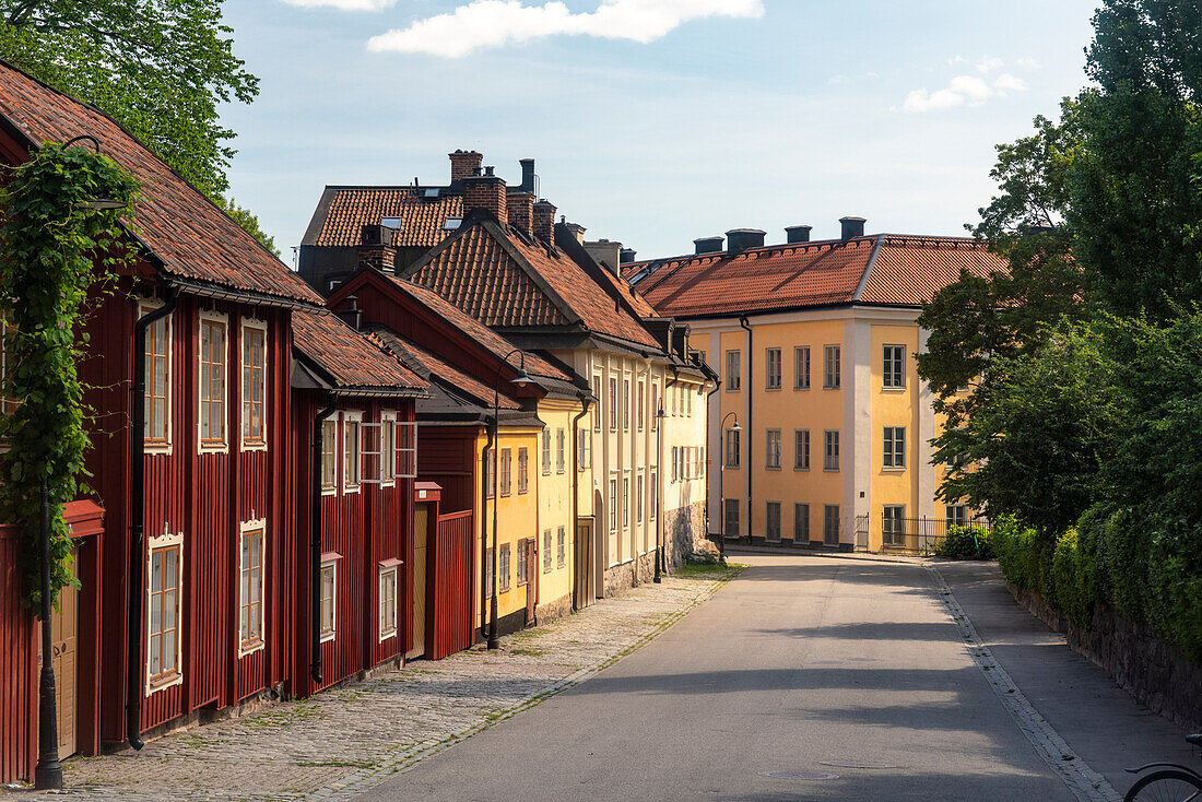 Schweden, Stockholm, Sodermalm, historische Häuser von Nytorget in SoFo