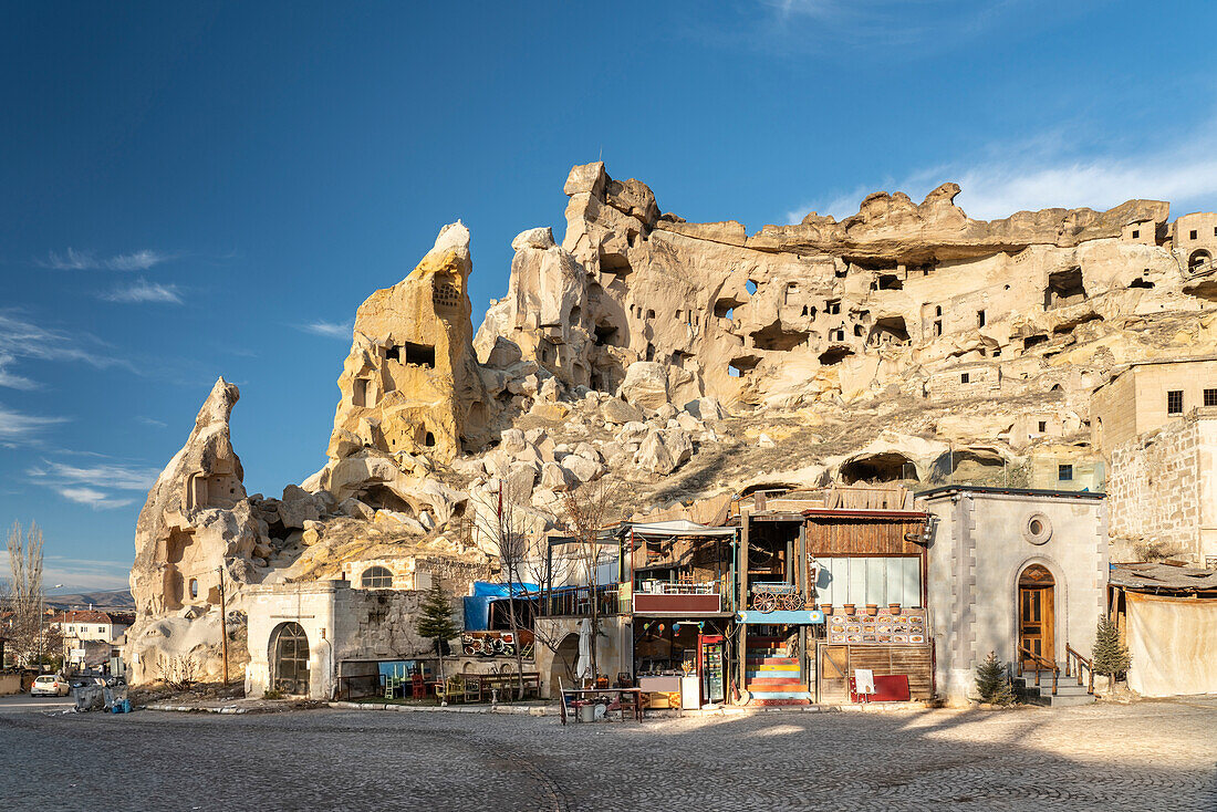Turkey, Cappadocia, Cavusin, St. John the Baptist Church in rock formations