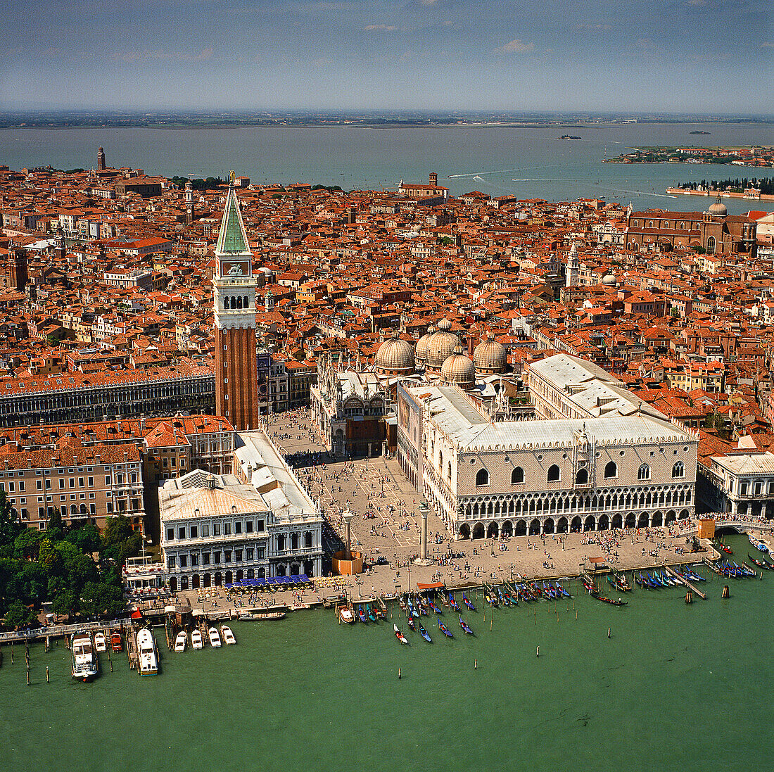 Italy, Venice, Aerial view of St. Marks Square