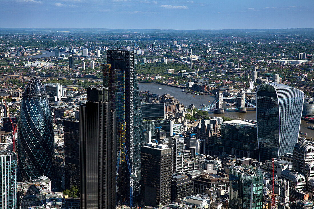 UK, London, City of London skyscrapers