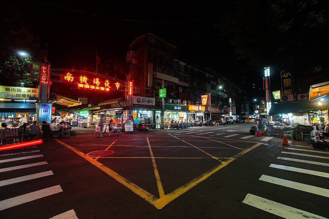 View of street at night