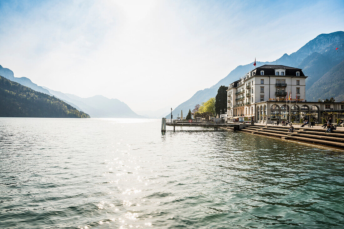 Hotel am See, Seehotel Waldstätterhof, Brunnen, Lake Lucerne, Canton of Schwyz, Switzerland