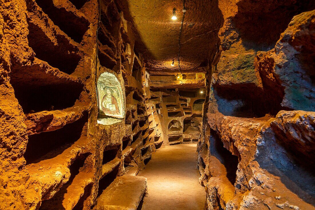 Catacombs of Santa Savinilla, Nepi, Viterbo, Lazio, Italy, Europe
