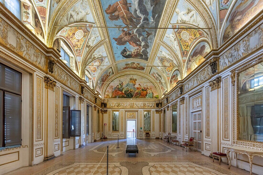 Spiegelgalerie, Palazzo Ducale, UNESCO-Weltkulturerbe, Mantua, Lombardei, Italien, Europa