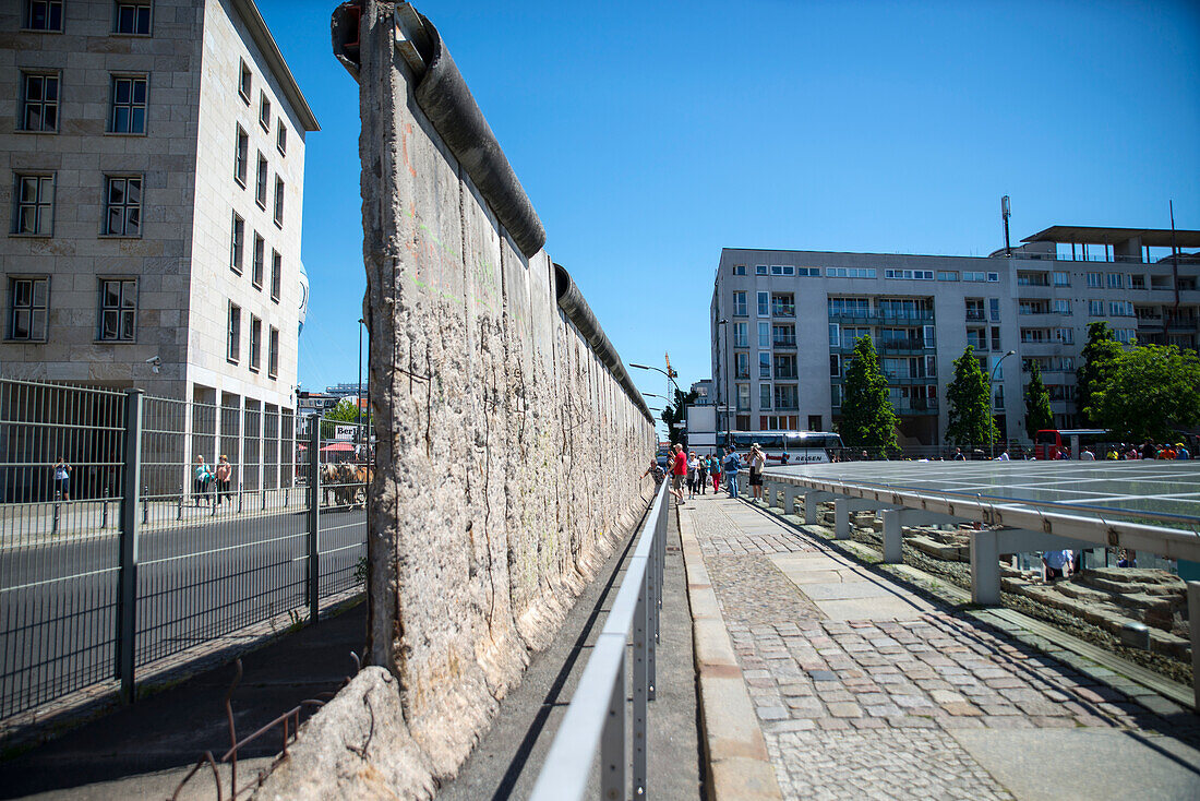 Section of the Berlin Wall by the Topography of Terrors Museum, Berlin, Germany, Europe