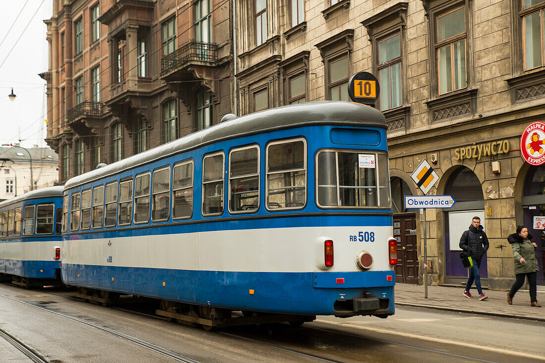 Straßenbahnen, Krakau, Polen, Europa