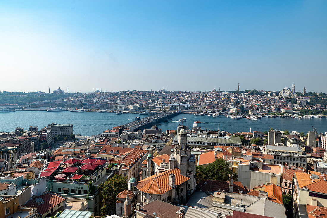 Blick auf Istanbul vom Galataturm, Istanbul, Türkei, Europa