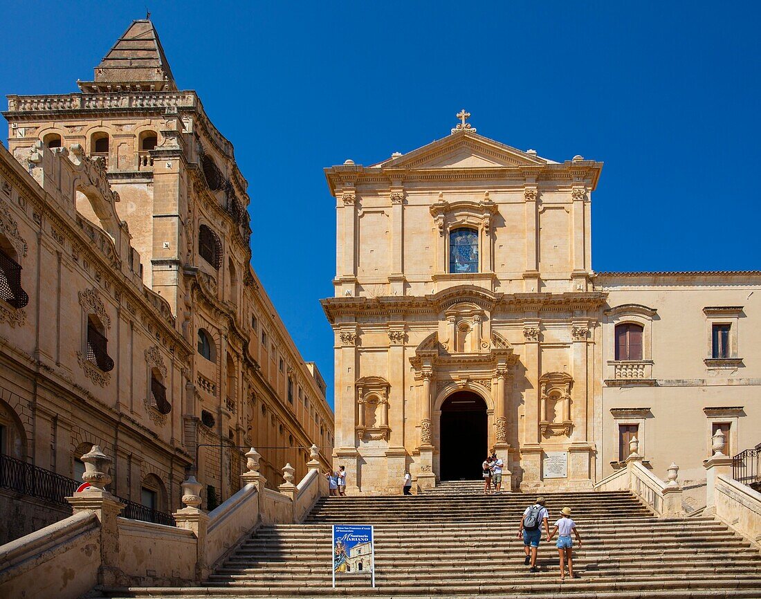 Kirche San Francesco d'Assisi all'Immacolata, Noto, UNESCO-Weltkulturerbe, Syrakus, Sizilien, Italien, Europa