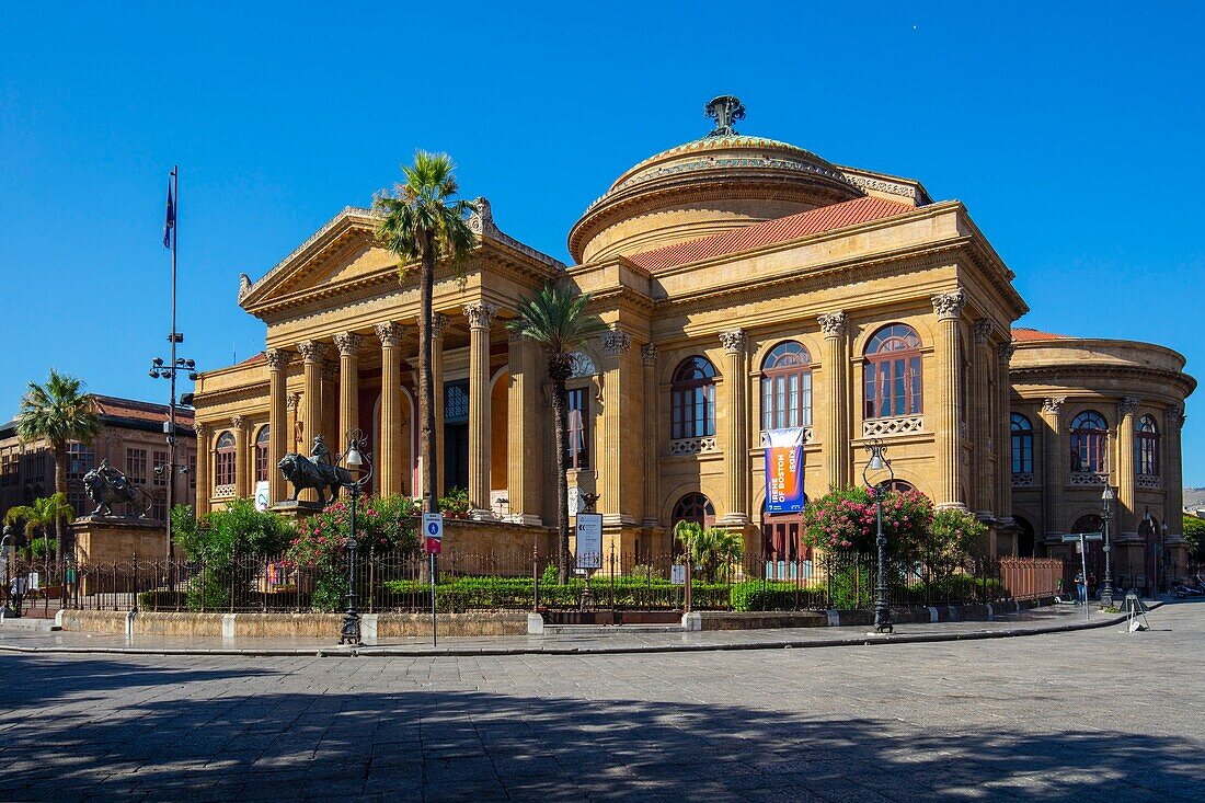 Das Teatro Massimo, Palermo, Sizilien, Italien, Europa