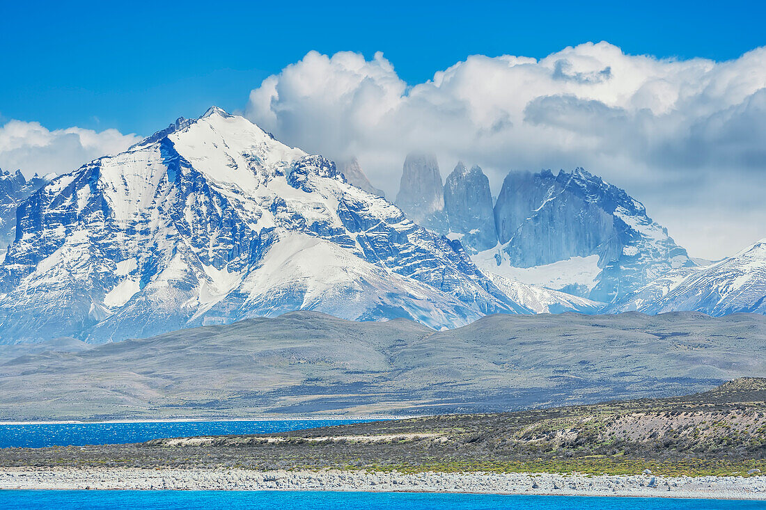 Cuernos del Paine mountains, Torres del Paine National Park, Patagonia, Chile, South America