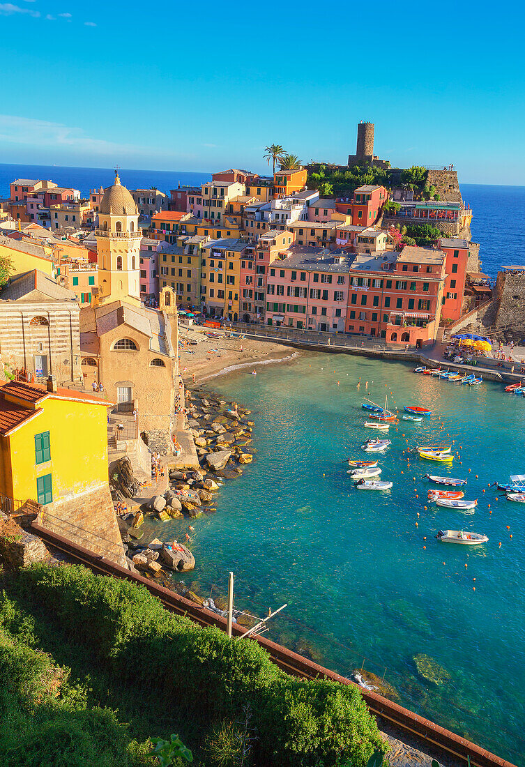 Vernazza, Cinque Terre, UNESCO-Weltkulturerbe, Ligurien, Italien, Europa