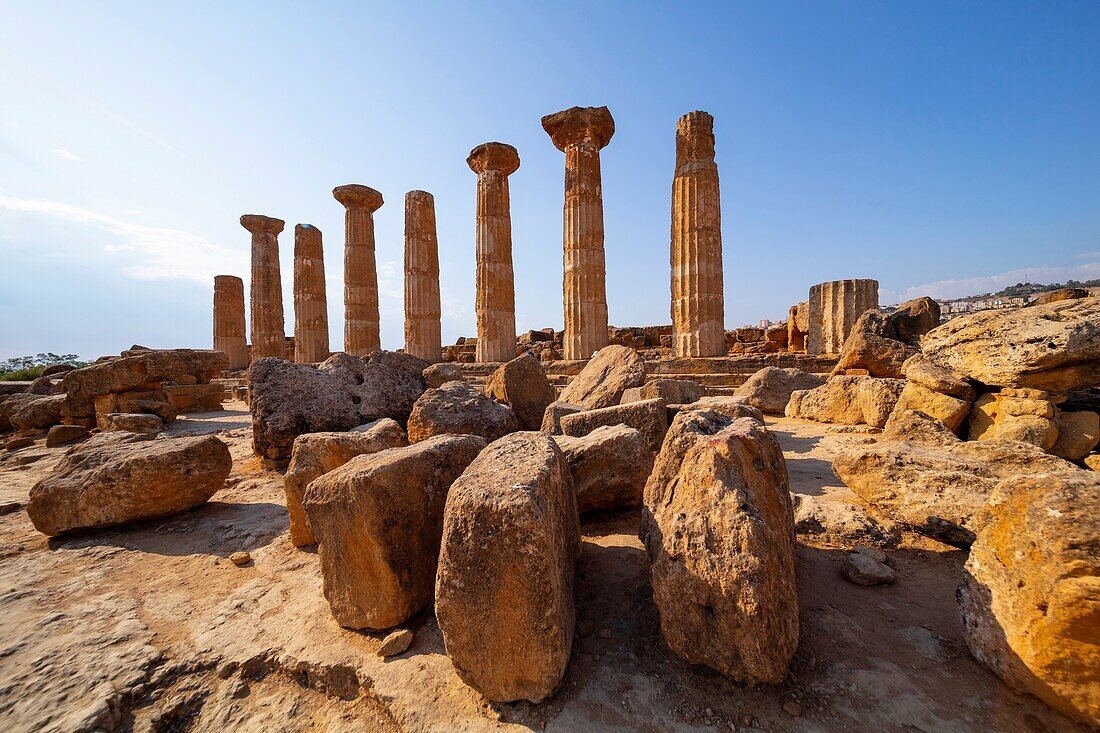 Tempel des Herkules, Tal der Tempel, UNESCO-Weltkulturerbe, Agrigento, Sizilien, Italien, Europa