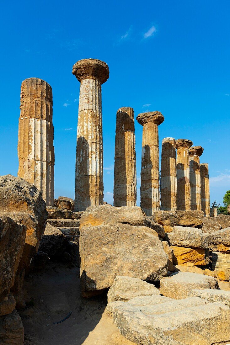 Tempel des Herkules, Tal der Tempel, UNESCO-Weltkulturerbe, Agrigento, Sizilien, Italien, Europa