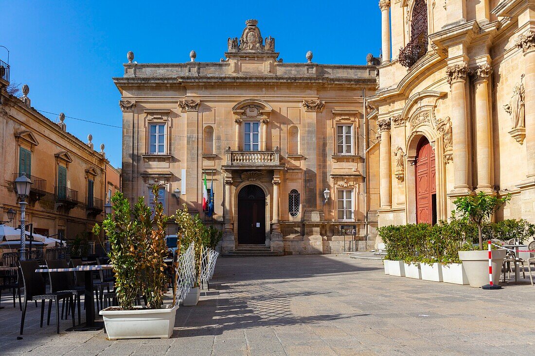 Rathaus, Ragusa Ibla, Val di Noto, UNESCO-Weltkulturerbe, Sizilien, Italien, Europa