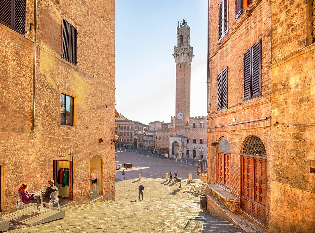 Piazza del Campo, UNESCO-Weltkulturerbe, Siena, Toskana, Italien, Europa