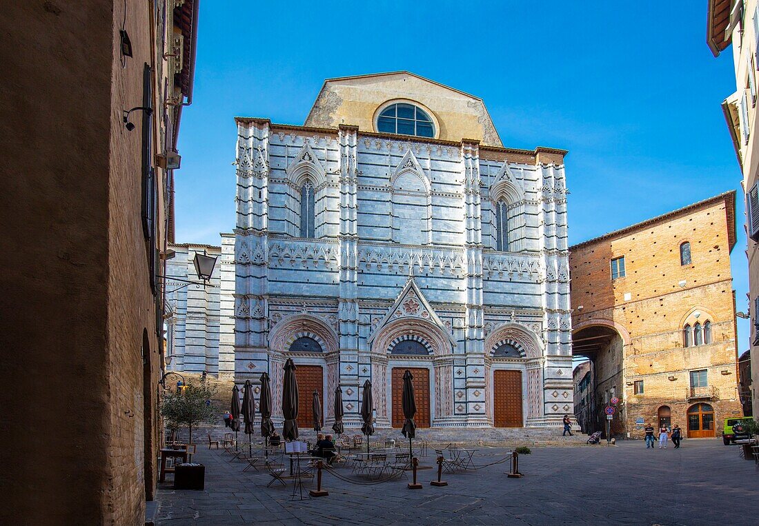 Das Baptisterium, Siena, Toskana, Italien, Europa