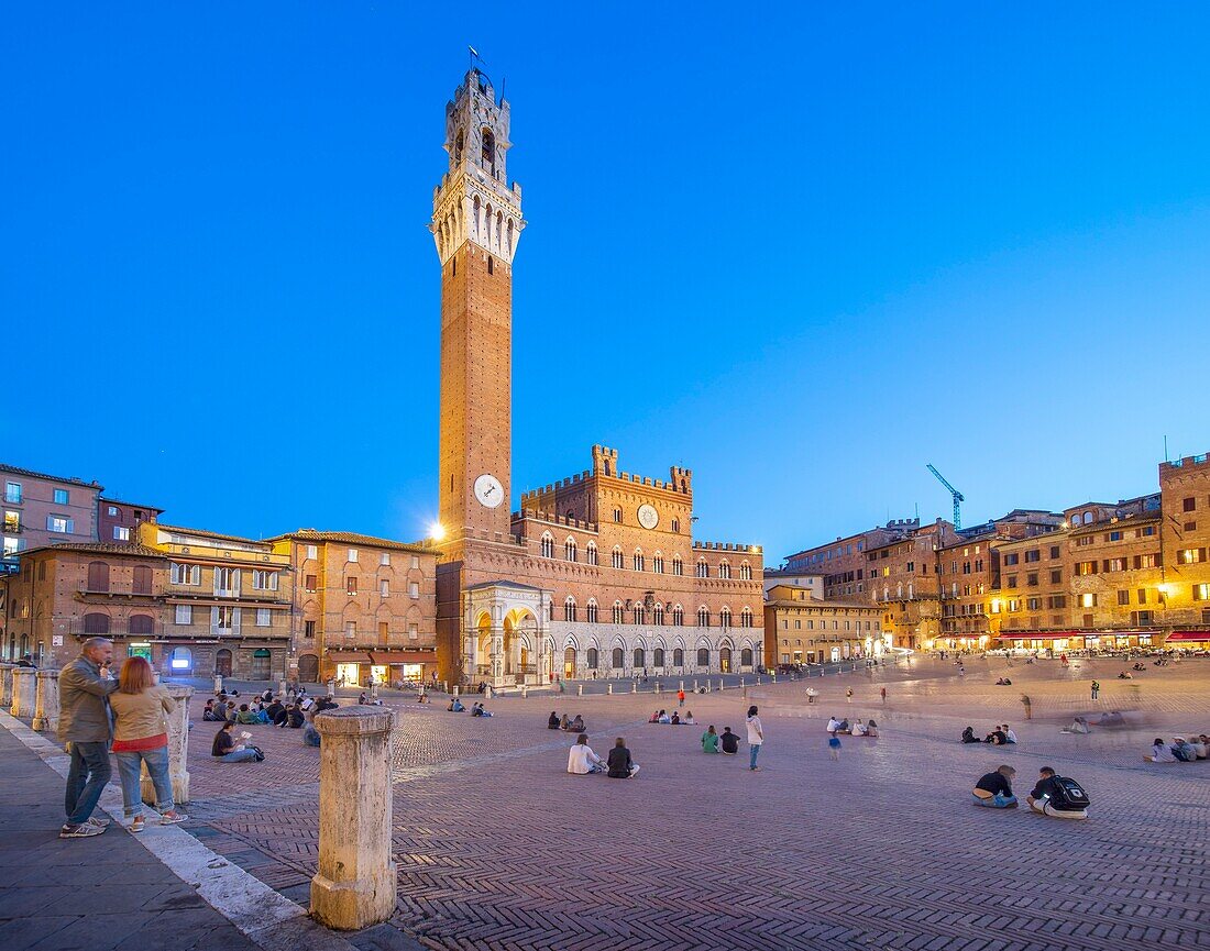 Piazza del Campo, UNESCO-Weltkulturerbe, Siena, Toskana, Italien, Europa